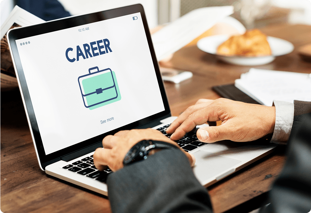 Designer working on a laptop