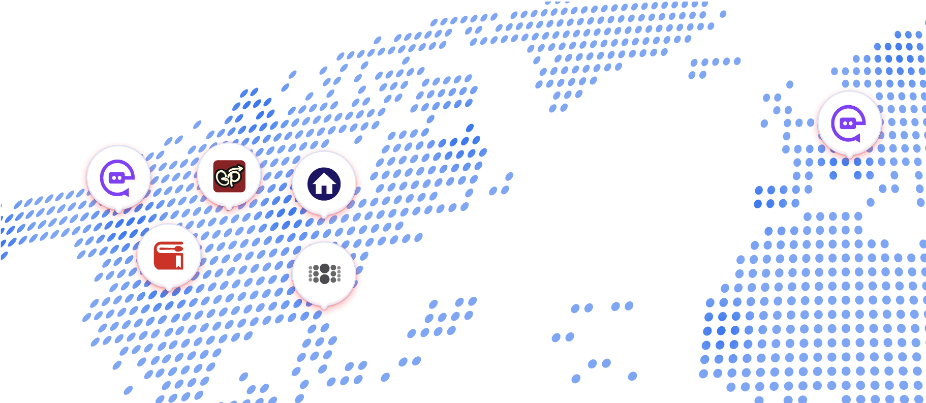 Global alumni placement map